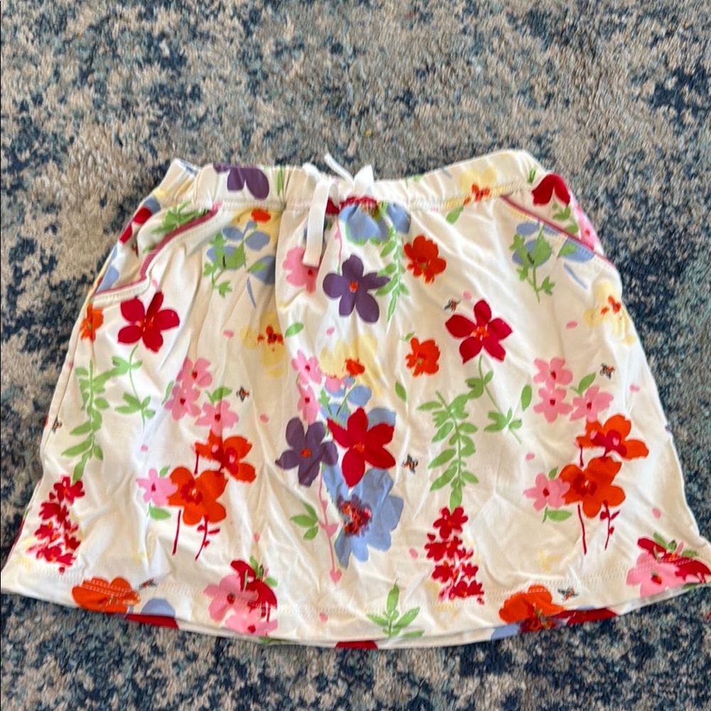 Hanna Andersson Red and Pink Smocked Bubble Mini Skirt